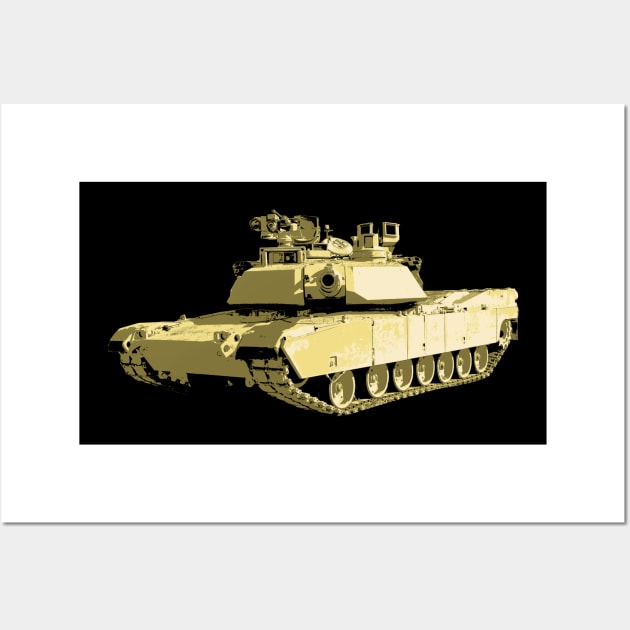 M1 Abrams US Military Tank Wall Art by Dennverse